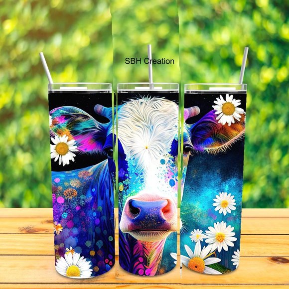 Daisy Cow Tumbler - Picture 1 of 1